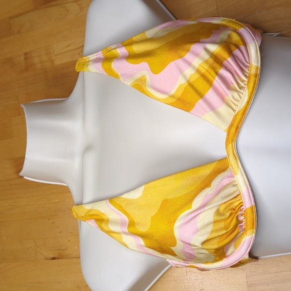 Suboo - Cloud Scoop Bikini Top - Cloud Print Size S NWOT - Picture 4 of 16